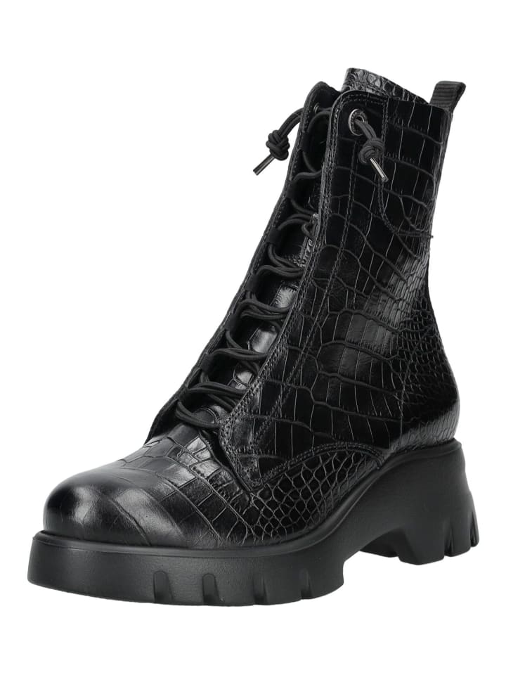 Stiefelette Croco Black