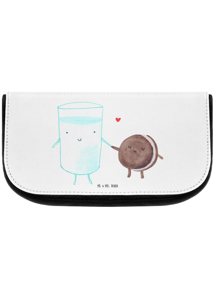 Kosmetiktasche Milch Keks ohne Spruch in Weiß