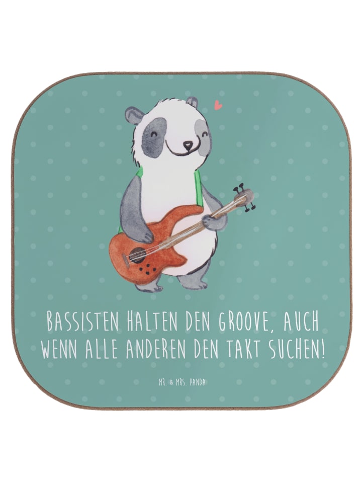 Bierdeckel Bassgitarre Groove mit Spruch in Meeresbrise