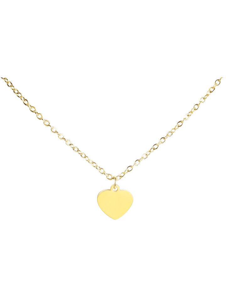 Damen Halskette mit Anhänger – Herz aus Edelstahl in gold