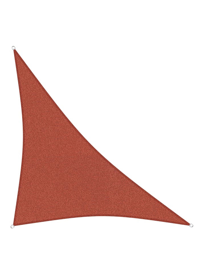 Professional Sonnensegel, 3,6 x 3,6 x 5 m, 90° Grad Dreieck, rot in Rot