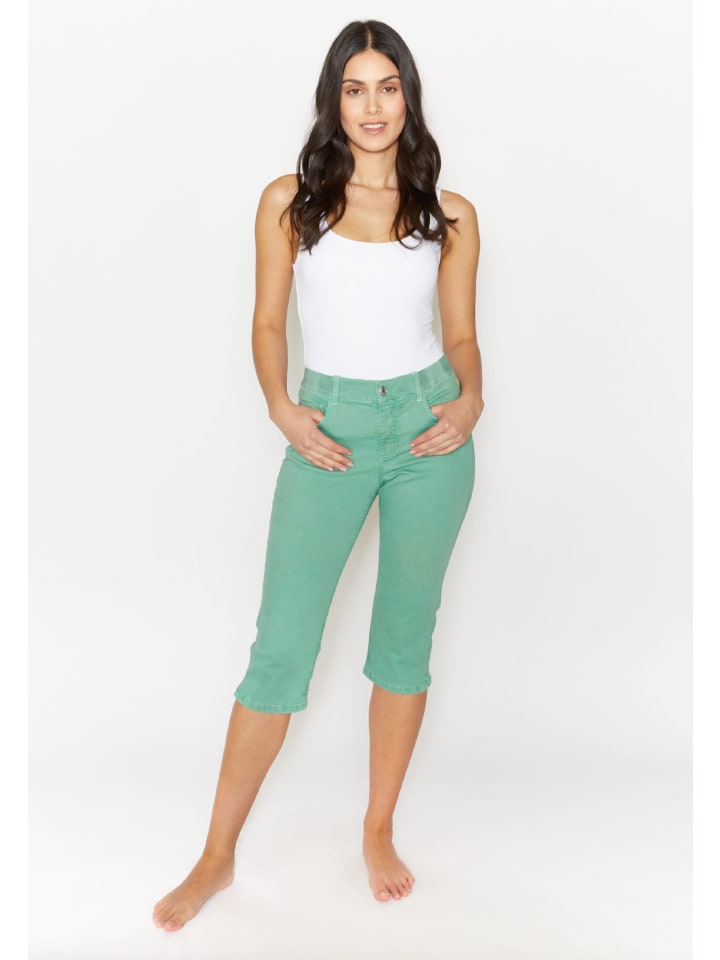 ANGELS Slim Fit Jeans Jeans OSFA Capri mit Coloured Denim in grün günstig  kaufen | limango