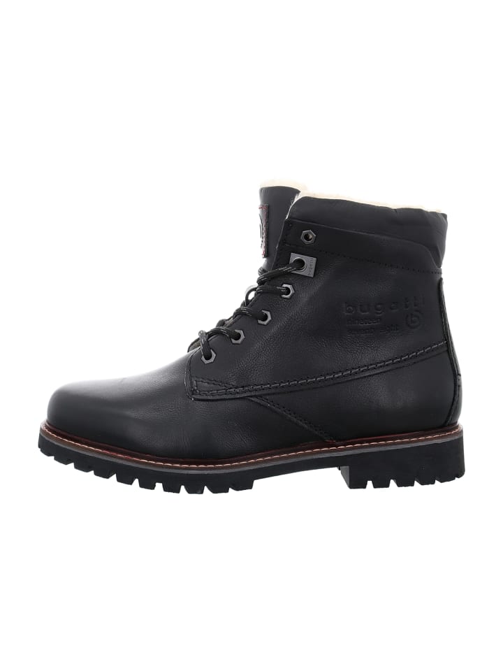 Schnürstiefeletten in Schwarz