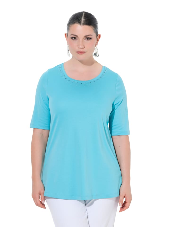 Shirt in helles türkis