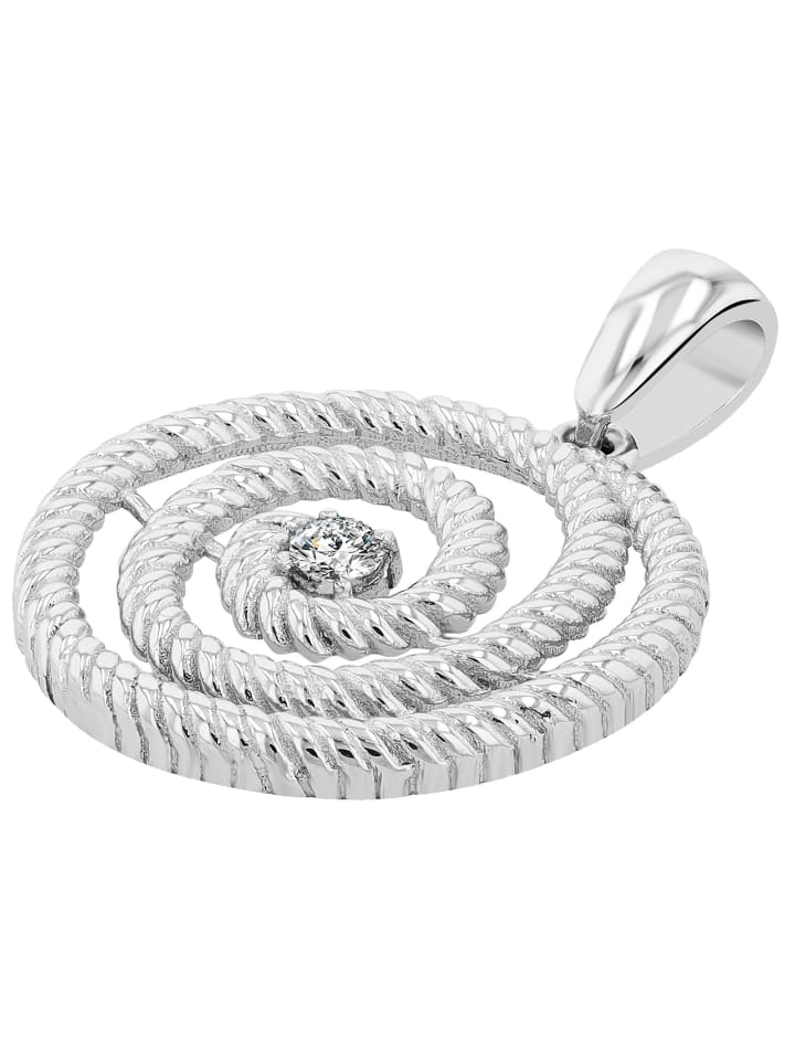 Damen Anhänger aus 925 Silber mit Zirkonia in silber