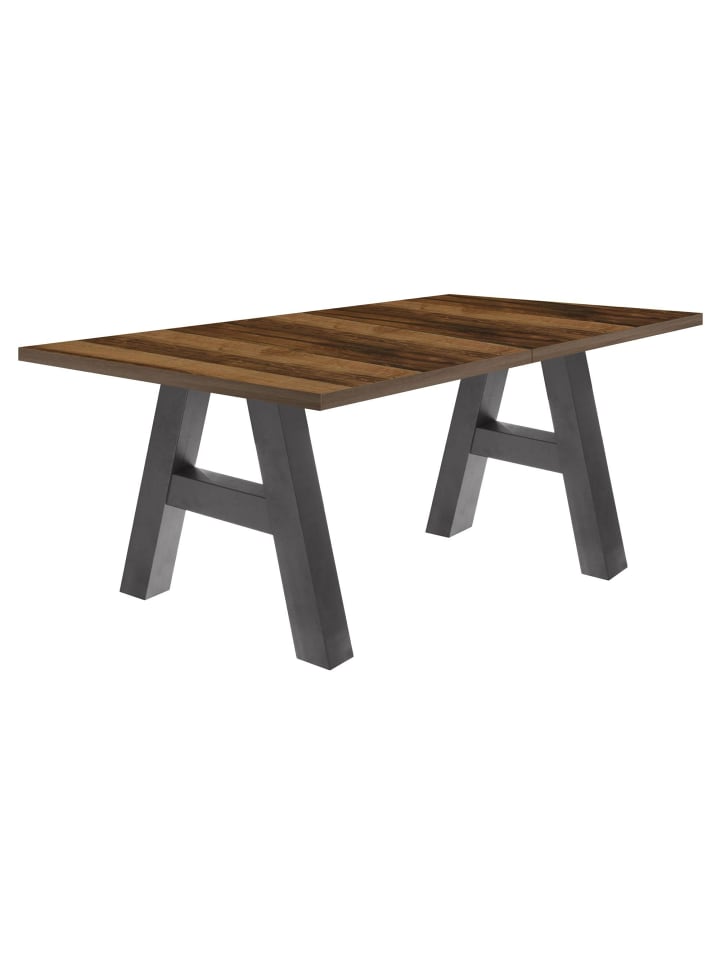 ESSTISCH ausziehbar Elia 3 140 x 90 x 75 Esszimmertisch Graphit/Plankeneiche