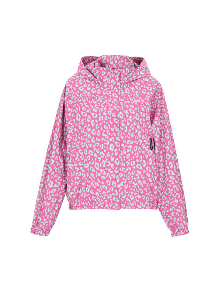 Women Jacket in aqua pink leo