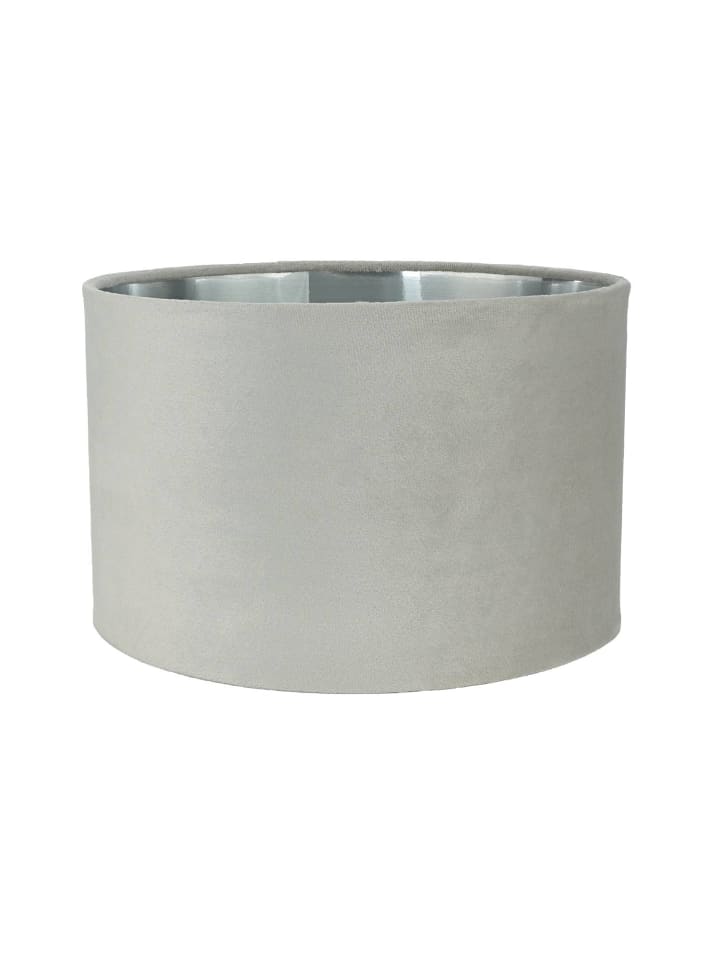 Lampenschirm Ø 28 x (H)18 cm in Hellgrau Silber gebürstet