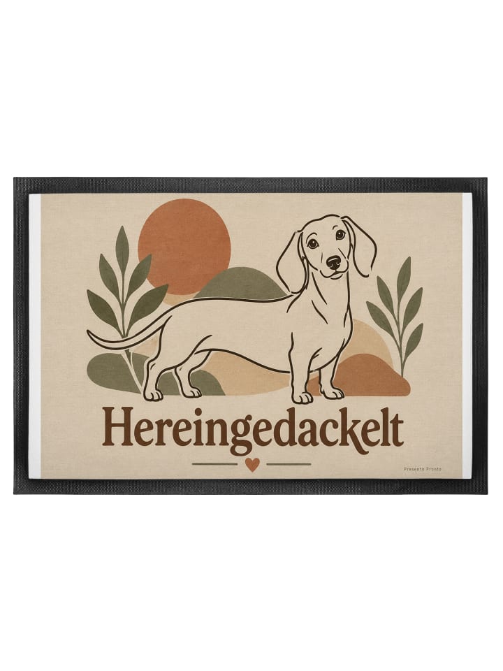 Schmutzfangmatte Dackel Minimalistisch Design m... in Weiß
