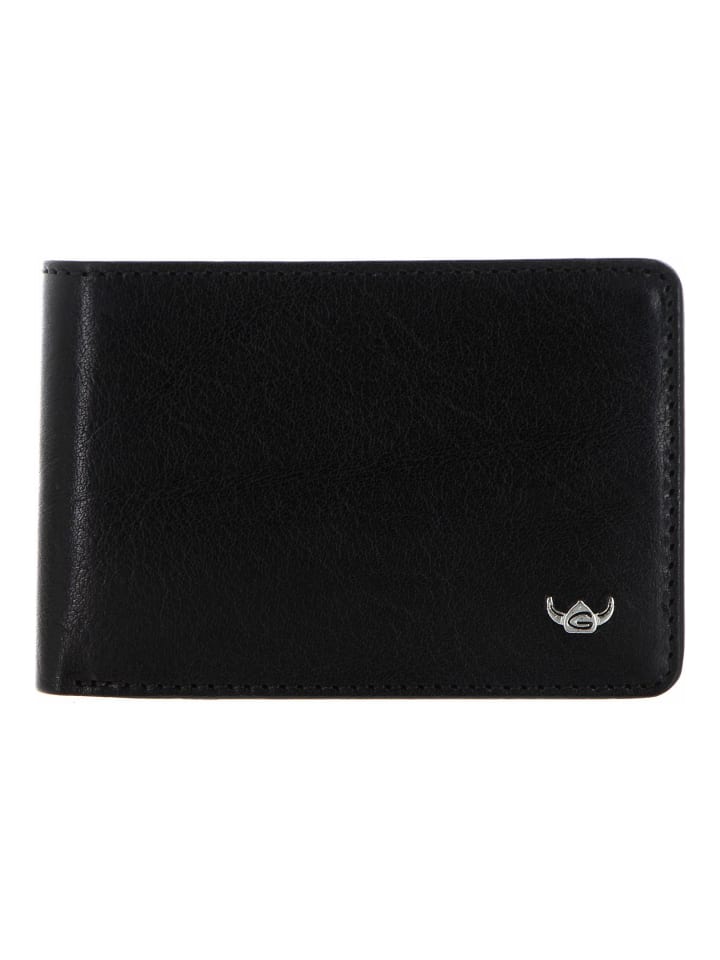 Colorado Geldbörse RFID Schutz Leder 7.5 cm schwarz