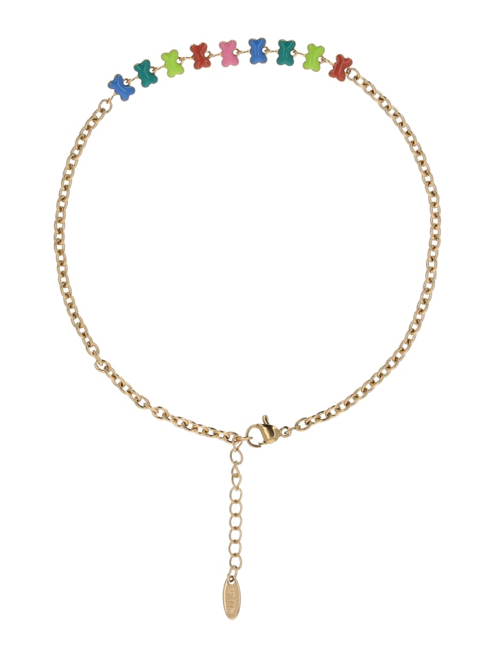 Women Bracelet With Lobster Clasp in Gold Multicolor