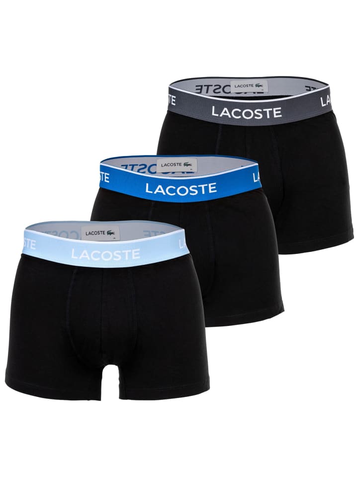 Boxershort 3er Pack in Schwarz/Blau/Grau