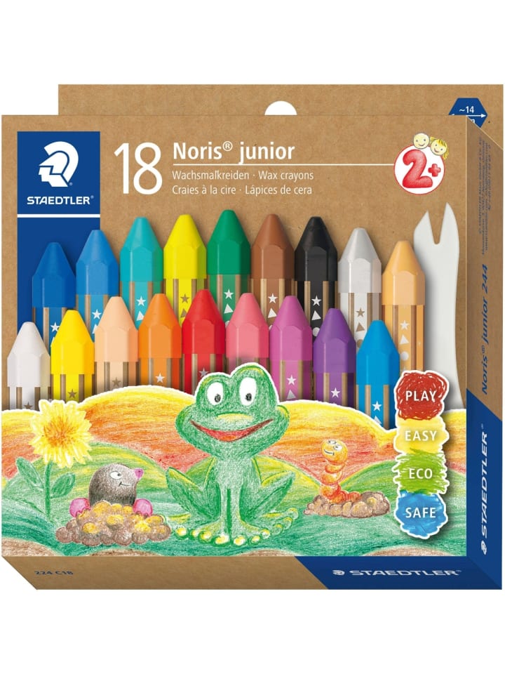 Wachsmalkreide Noris junior 224 Packung mit 18 Farben