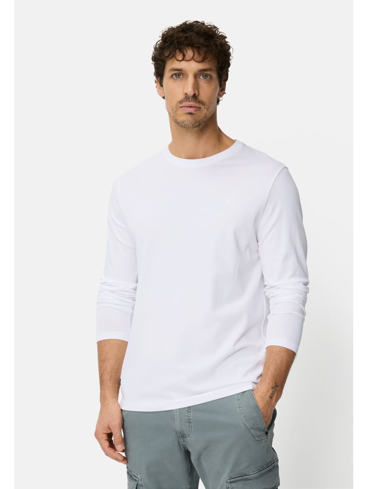 fleXXXactive® Langarmshirt mit Rundhalsausschnitt in Weiß