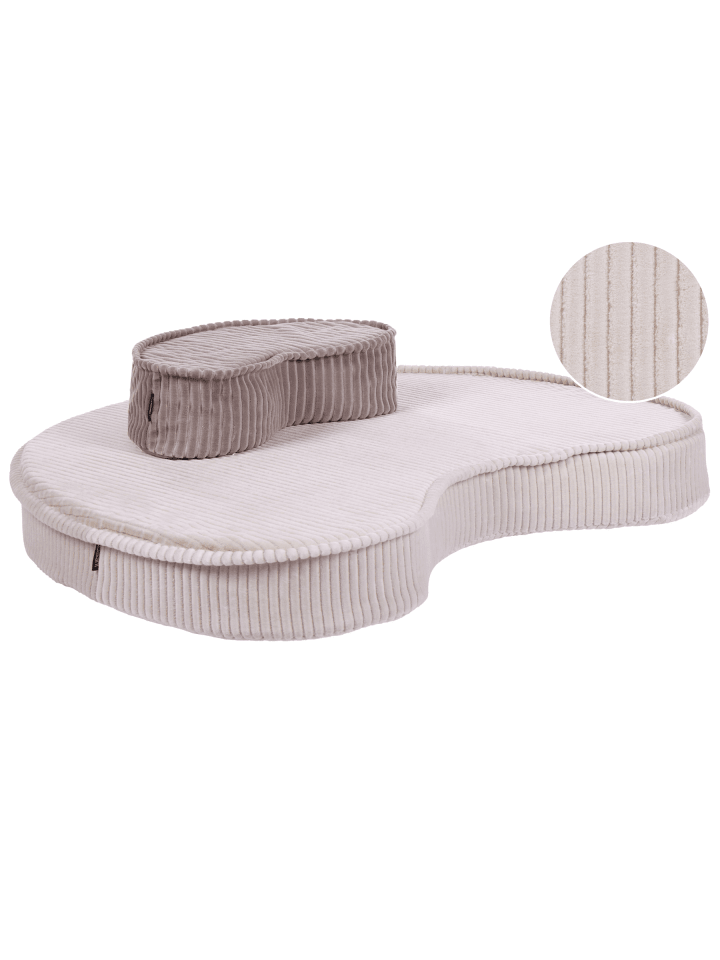 2-tlg Bodenkissen NILI in Beige/Braun