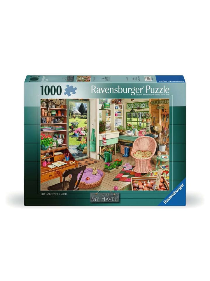 Ravensburger Puzzle 1.000 Teile My Haven No 8,Garden.Shed in bunt