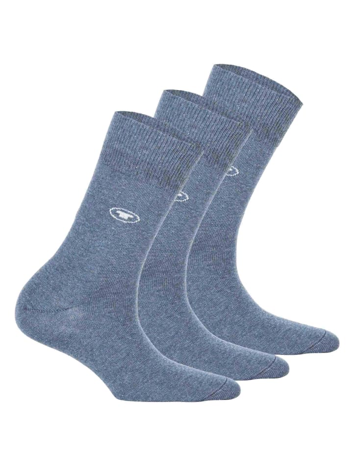 Socken 3er Pack in Hellblau