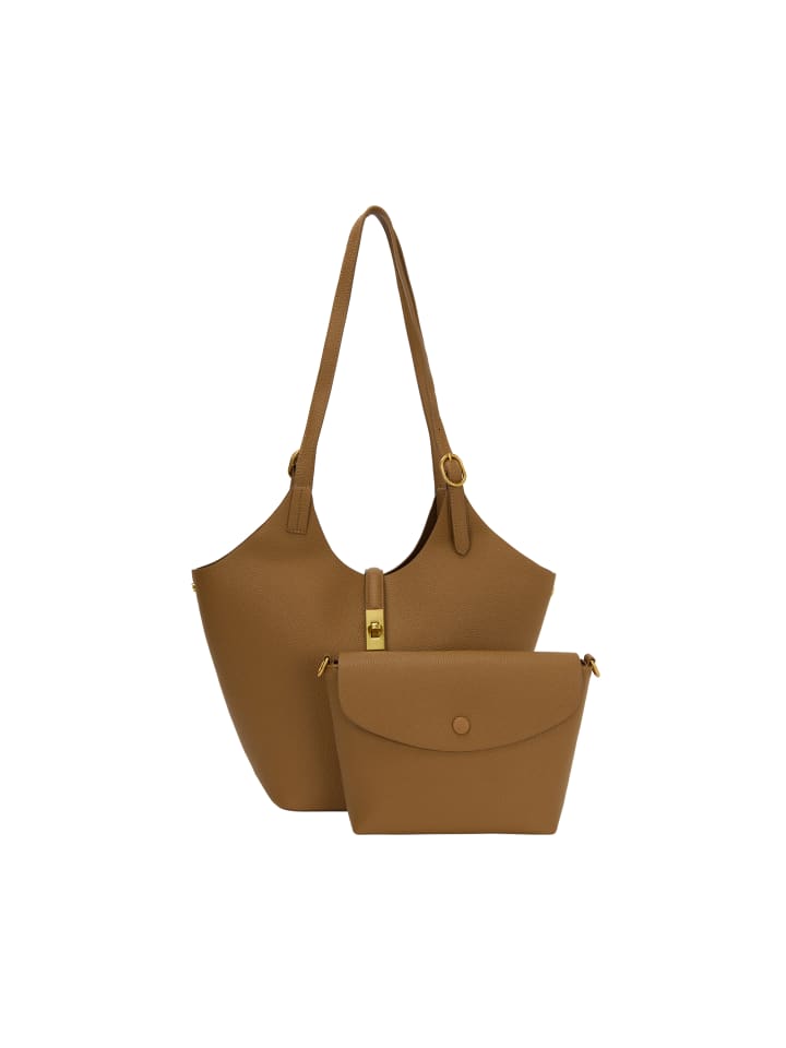 Women 2-In-1 Tote Bag Set in Khaki