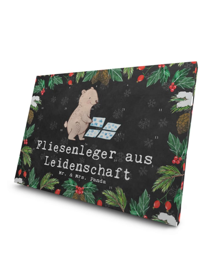 Adventskalender Fliesenleger Leidenschaft mit S... in Kreidetafel