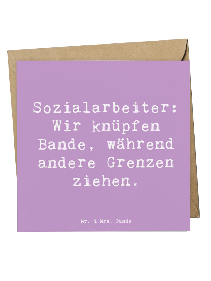 Glückwunschkarte Spruch Sozialarbeiterin Einheite ... in Lavendeltraum