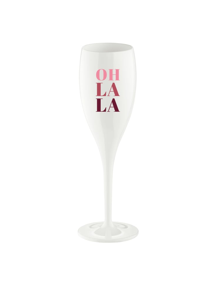 CHEERS No. 1 OH LA LA - Glas 100ml mit Druck in cotton white