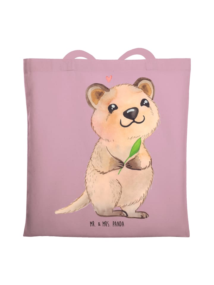 Tasche Quokka Happy ohne Spruch in Rosa Pastell