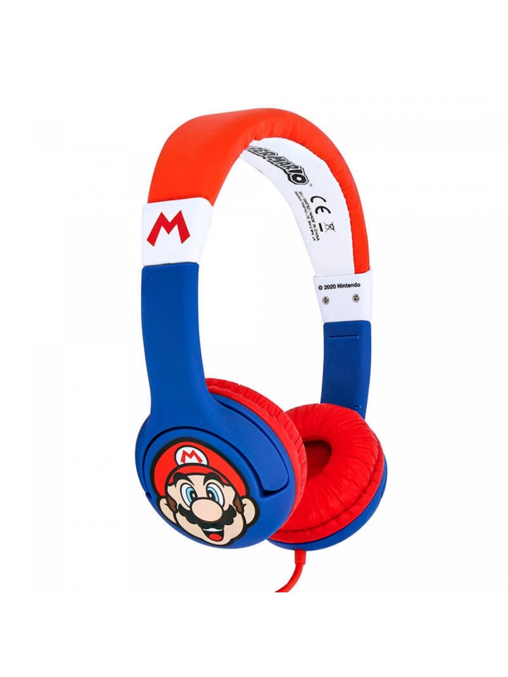 Super Mario kabelgebundene Kopfhörer für Kinder zwischen in Blau-Rot