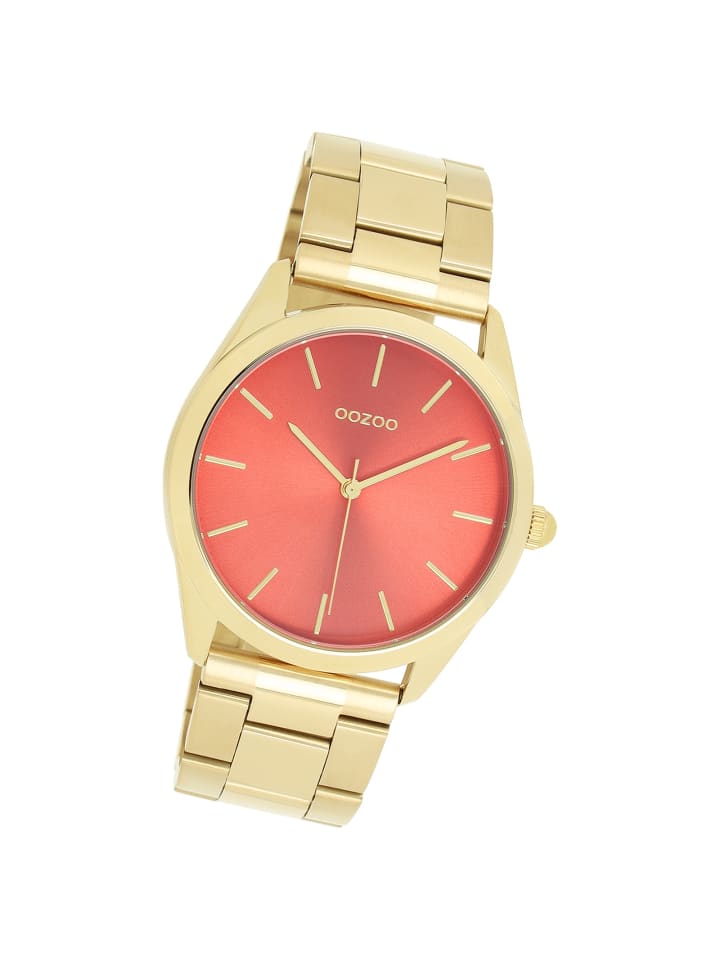 Analog-Armbanduhr Oozoo Timepieces gold groß (ca. 40mm)