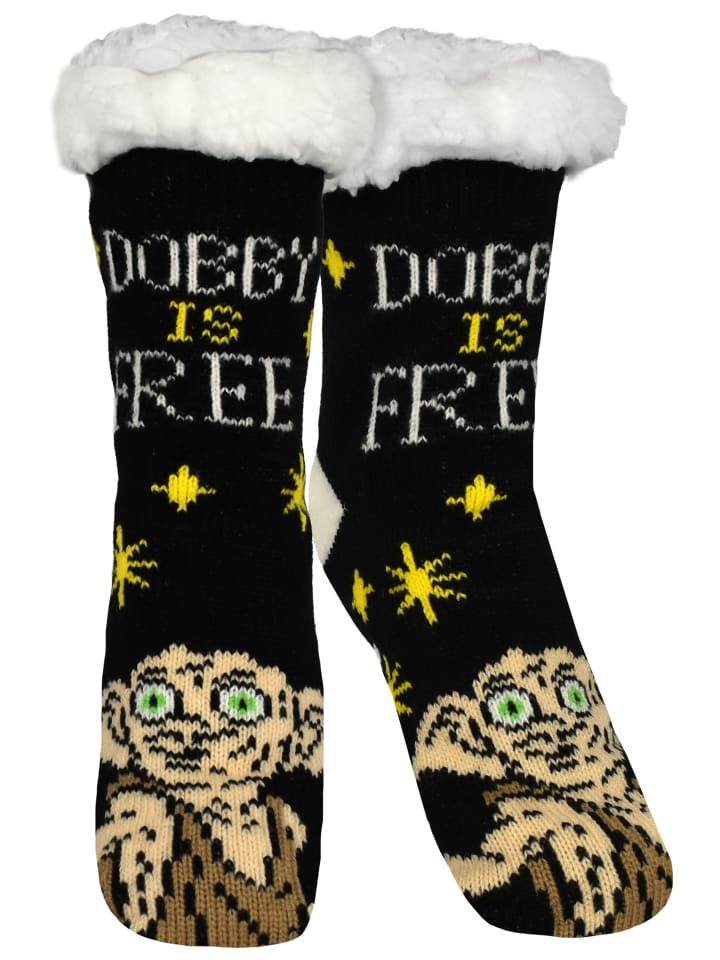 Harry Potter Hüttensocken Dobby Haussocken warme Kuschelsocken in schwarz