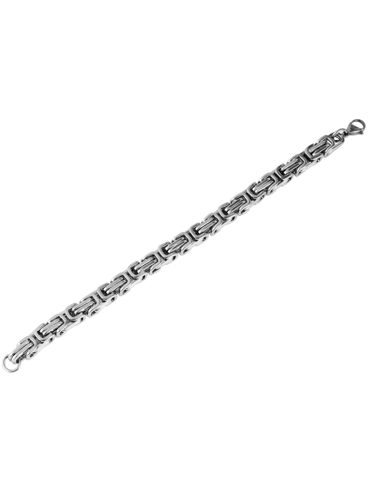 Unisex Armband aus Edelstahl 19 cm in silber