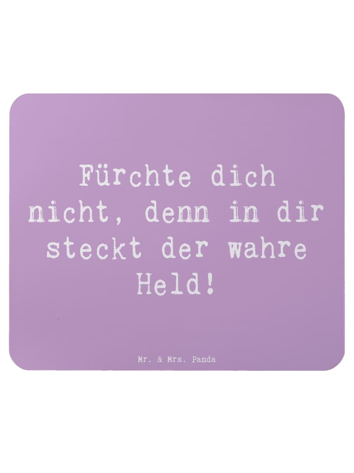 Mauspad Spruch Ängste vor Monstern besiegen mit... in Lavendeltraum