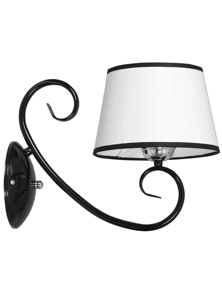 Wandlampe (H)25 cm in Schwarz Weiß
