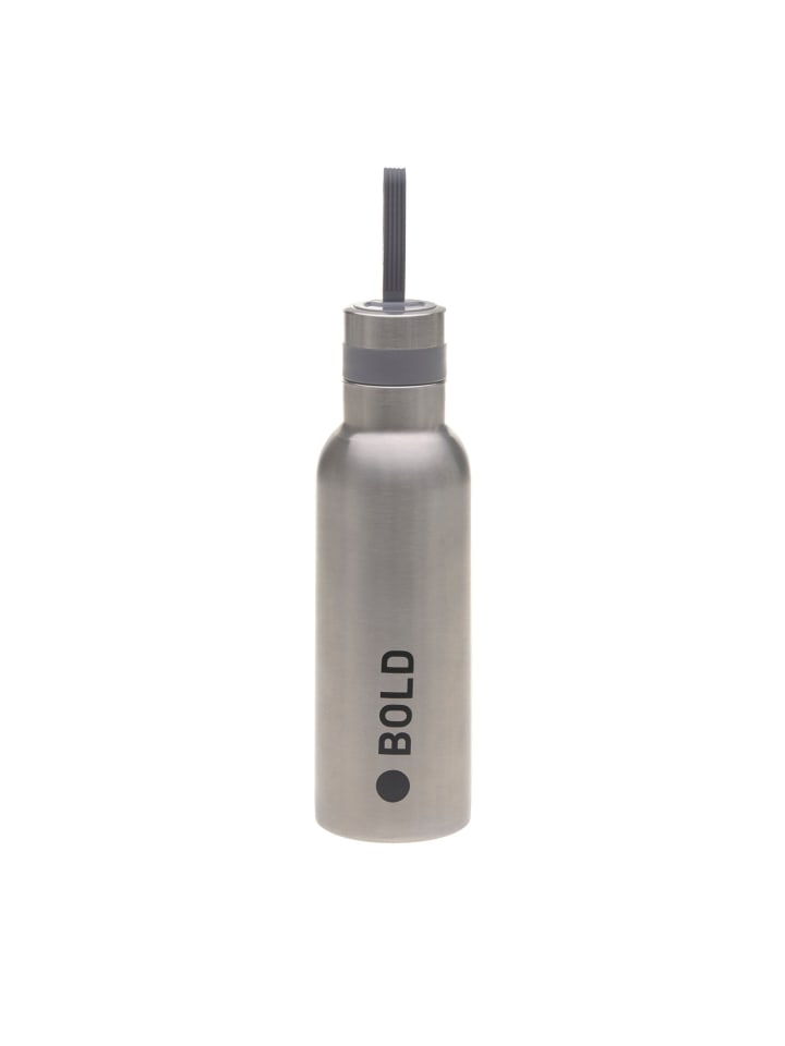 Lässig Trinkflasche Kinder - BOLD Edelstahl, silver