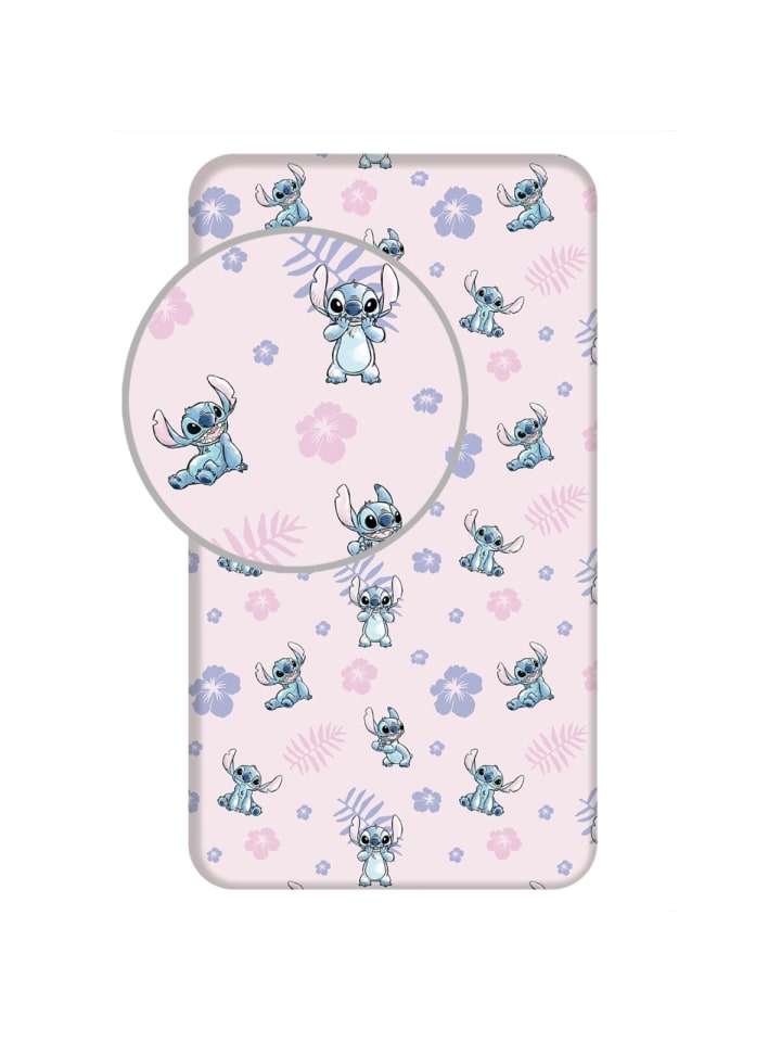 Spannbetttuch Baumwollbettlaken für Kinderbett (90x200+25 cm) in Rosa