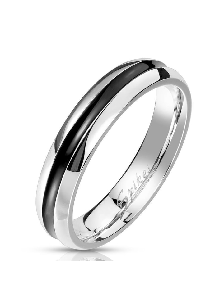 Ring in Schwarz/Silber