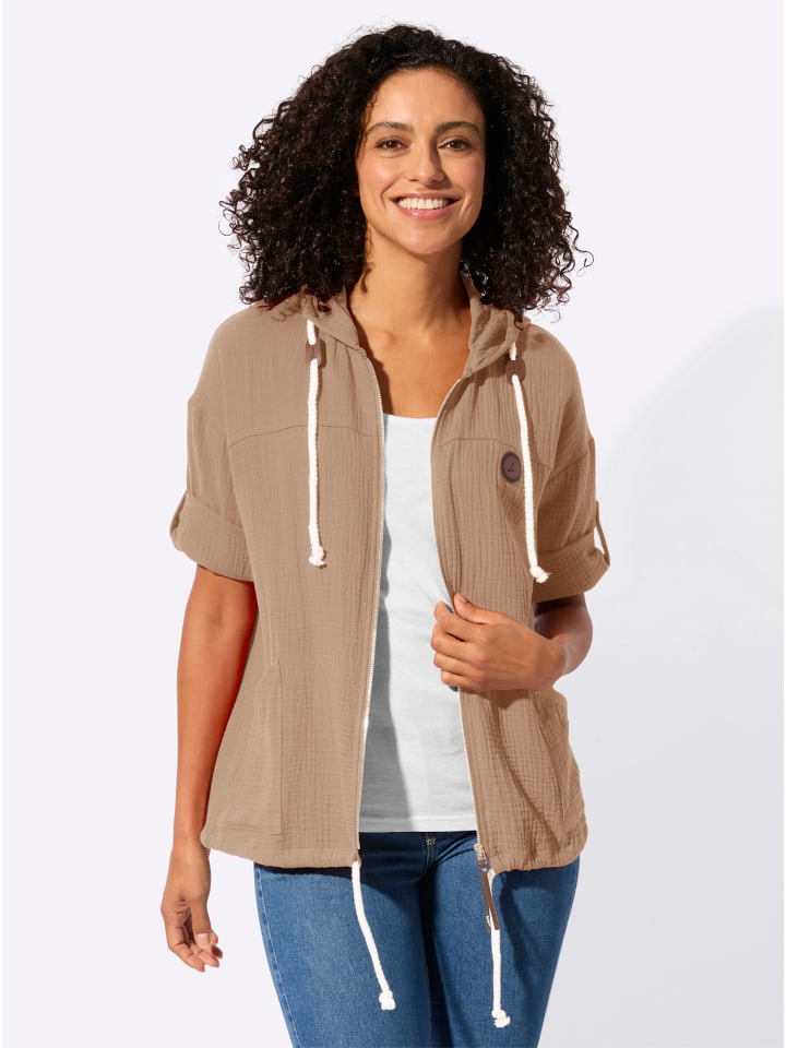 Blusenjacke in camel