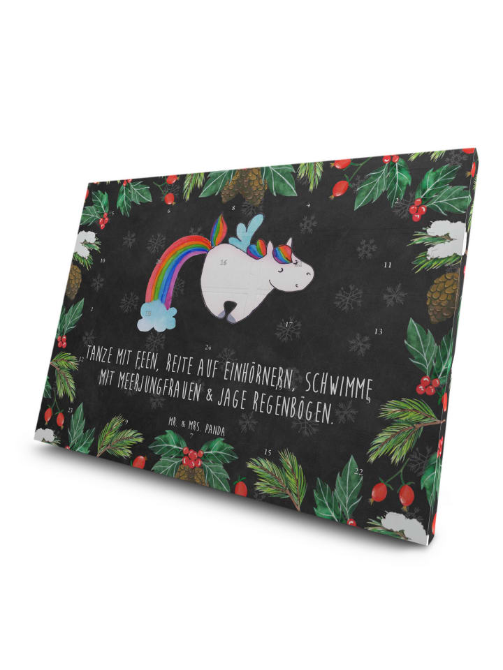 Adventskalender Einhorn Fliegendes Pferd mit Sp... in Kreidetafel