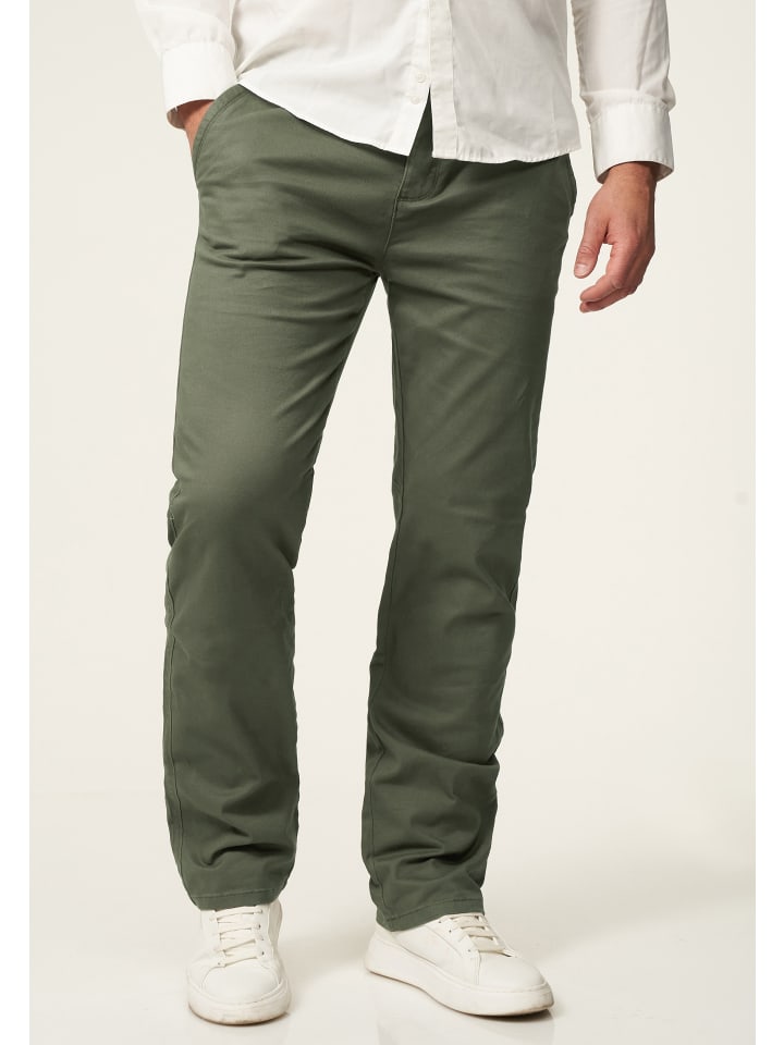 Chinohose - DCDAVIE Chino Hose Jeans Stoffhose Straight-Fit in Khaki