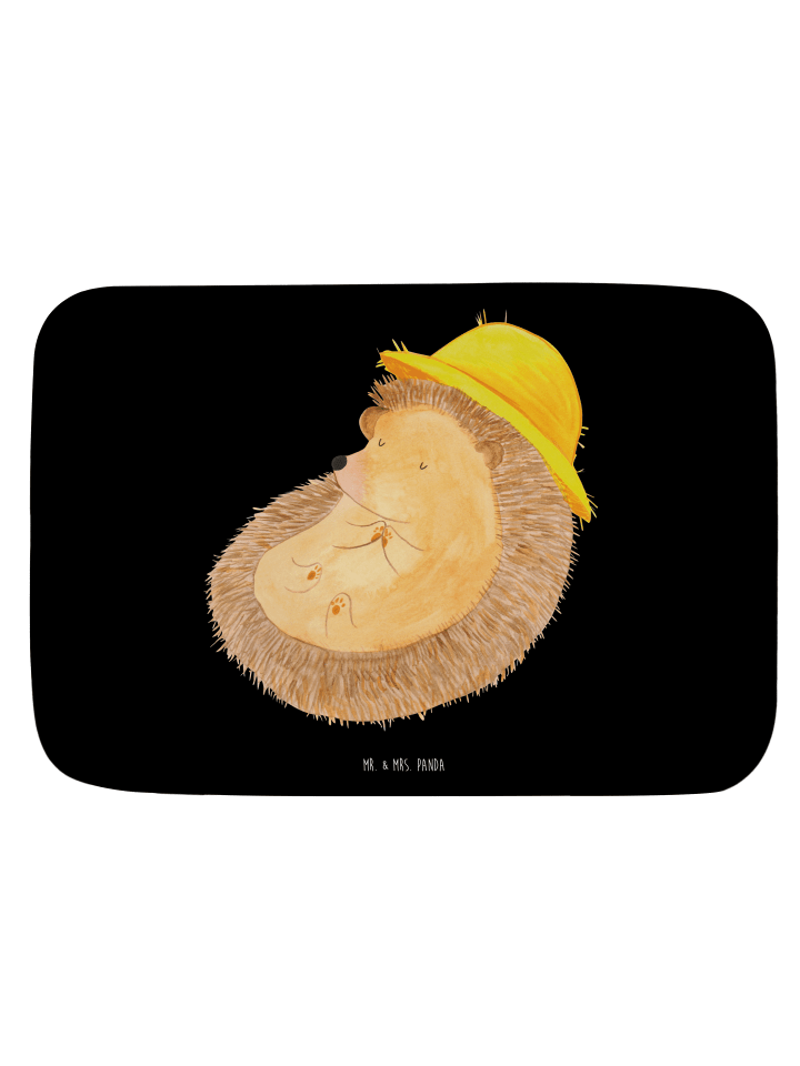 Duschmatte Igel Beten ohne Spruch in Schwarz
