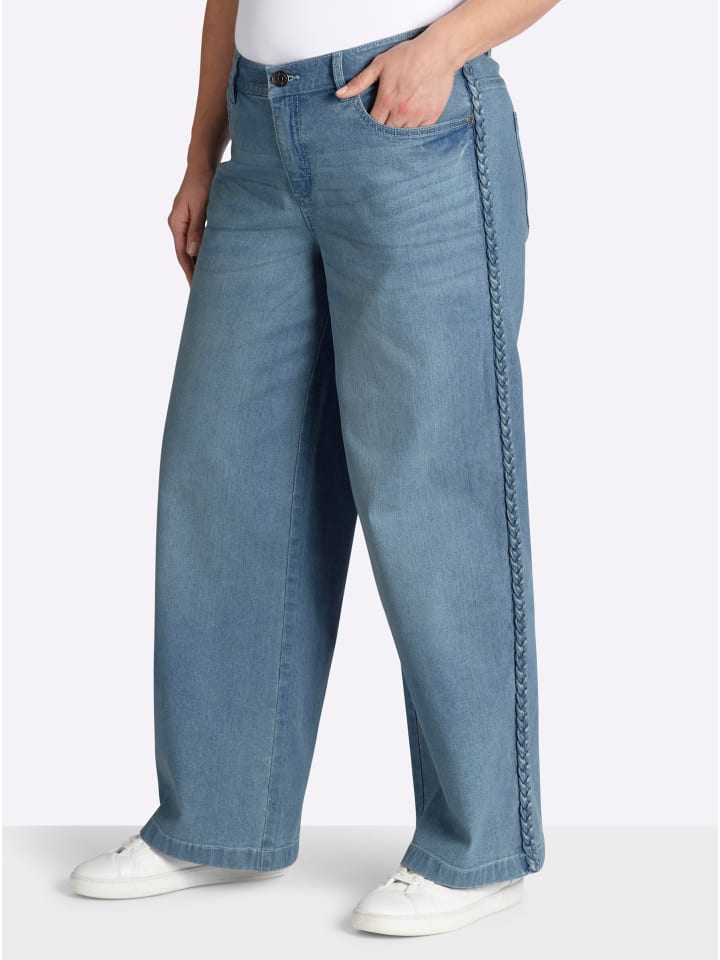 Jeans in blue-bleached