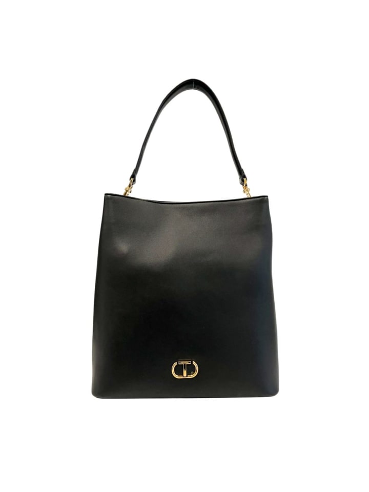Schwarz PU Damen Schulter Tasche