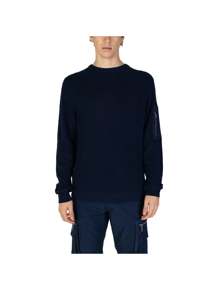 Blau Herren Strickmode