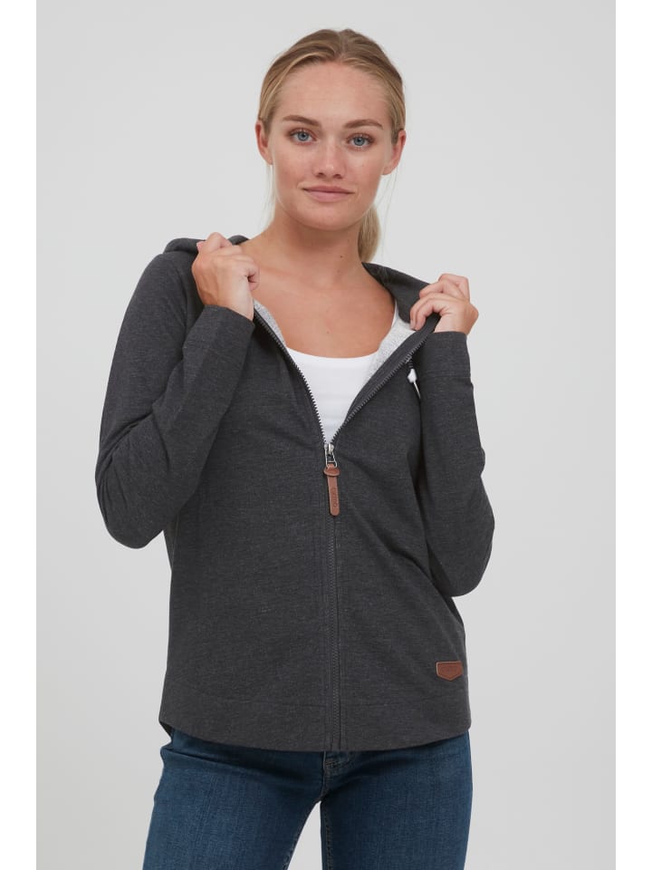 Kapuzensweatjacke OXWanda in Grau
