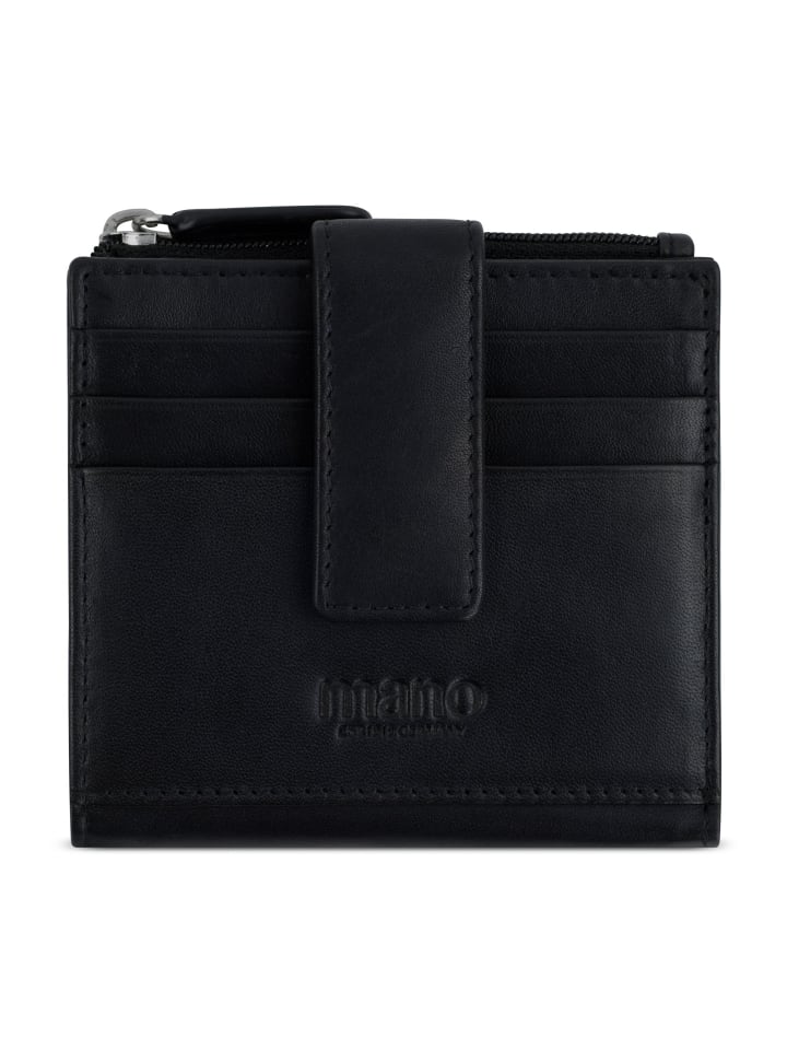 Don Andrea Kreditkartenetui RFID Schutz Leder 10 cm schwarz