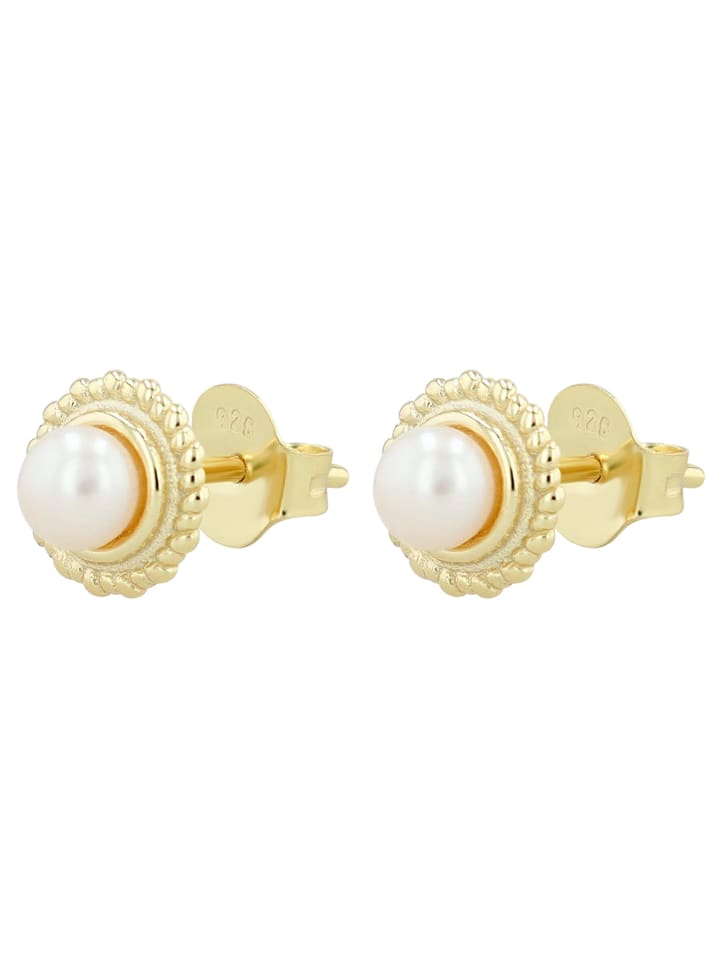 Damen Ohrstecker aus 925 Silber in gold
