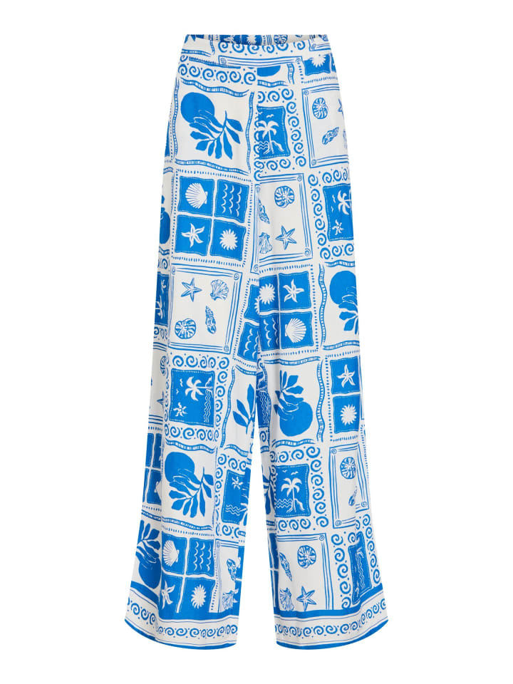 Wide Leg Hose in Victoria Blue1