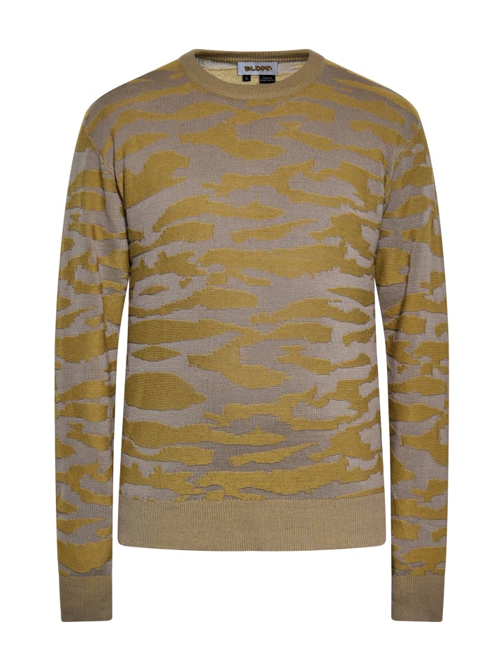 Men Sweater in Khaki Grau Melange