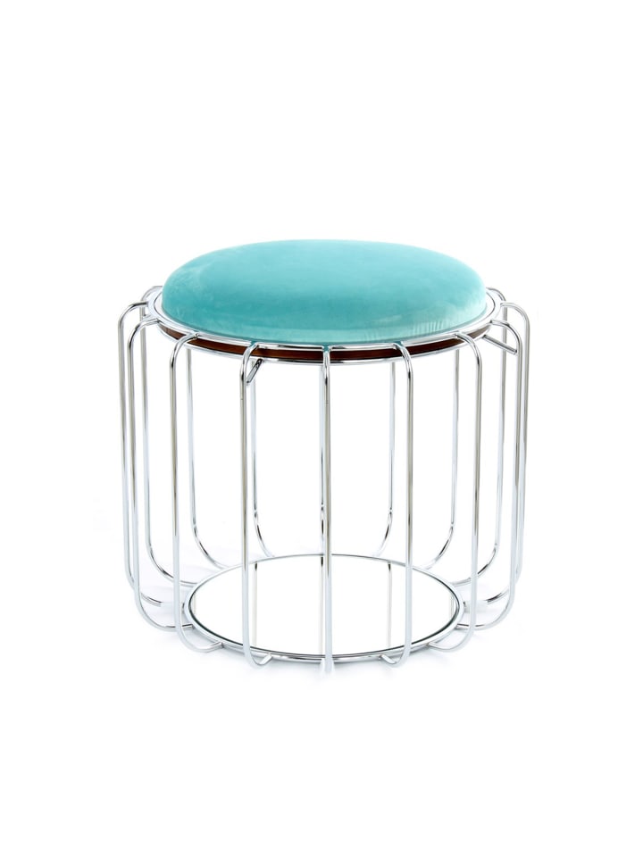 Beistelltisch Pouf Comfortable 110 in mint - silber