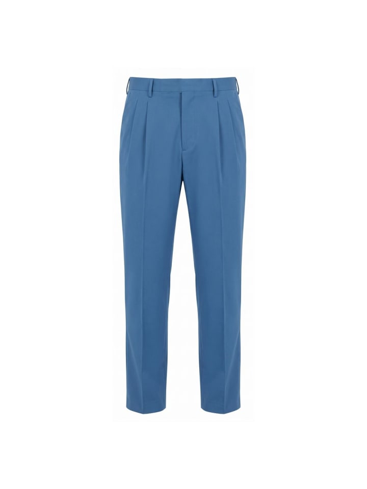 Blau Baumwolle Herren Hose