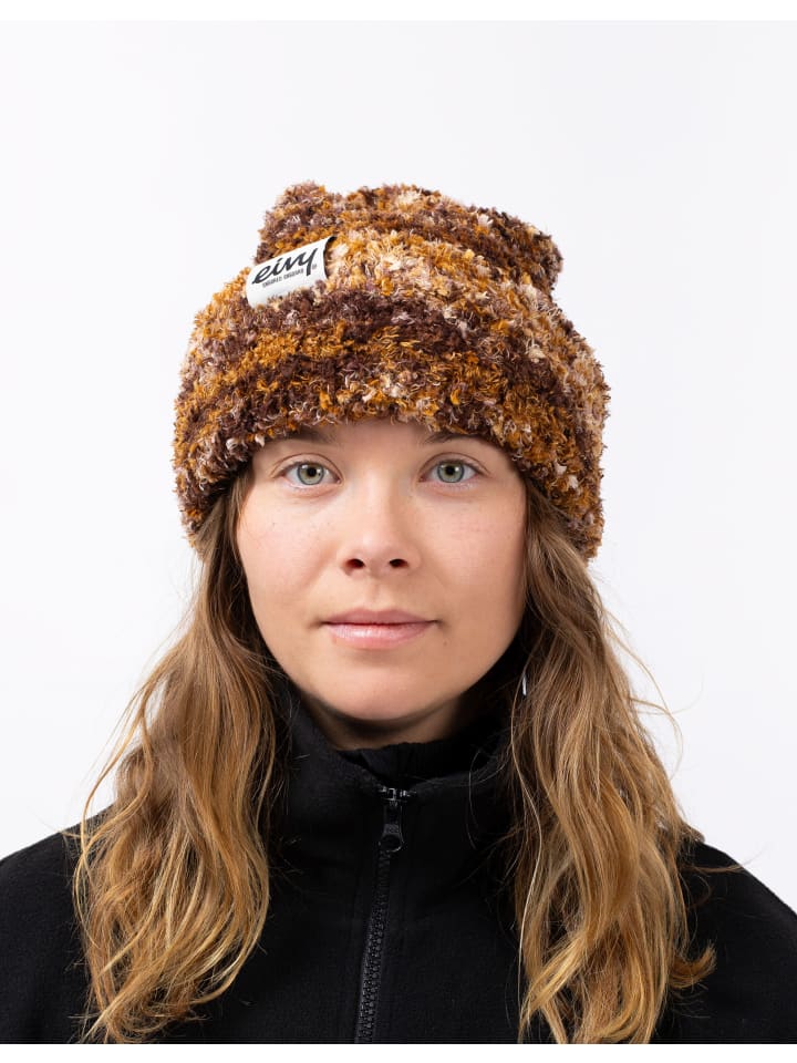 Beanie Boucle Knit Beanie in Brown